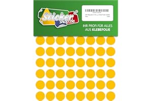 WP KLEBEPUNKTE 20 MM 288 Klebepunkte, 20 mm, gelb, aus PVC Folie, wetterfest, Markierungspunkte Kreise Punkte Aufkleber