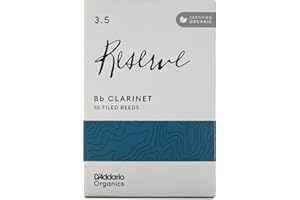 D'Addario Orgánico Reserve Bb Cañas para Clarinete - Cañas Clarinete - La Primera y única Caña Ecológica - 3.5 Fuerza, 10 Paquete
