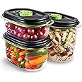 FoodSaver Set di 3 Contenitori Salva Freschezza Sottovuoto con Funzione Marinatura, 1 da 700 ml, 1 da 1.2 Litri e 1 da 1.8 Li