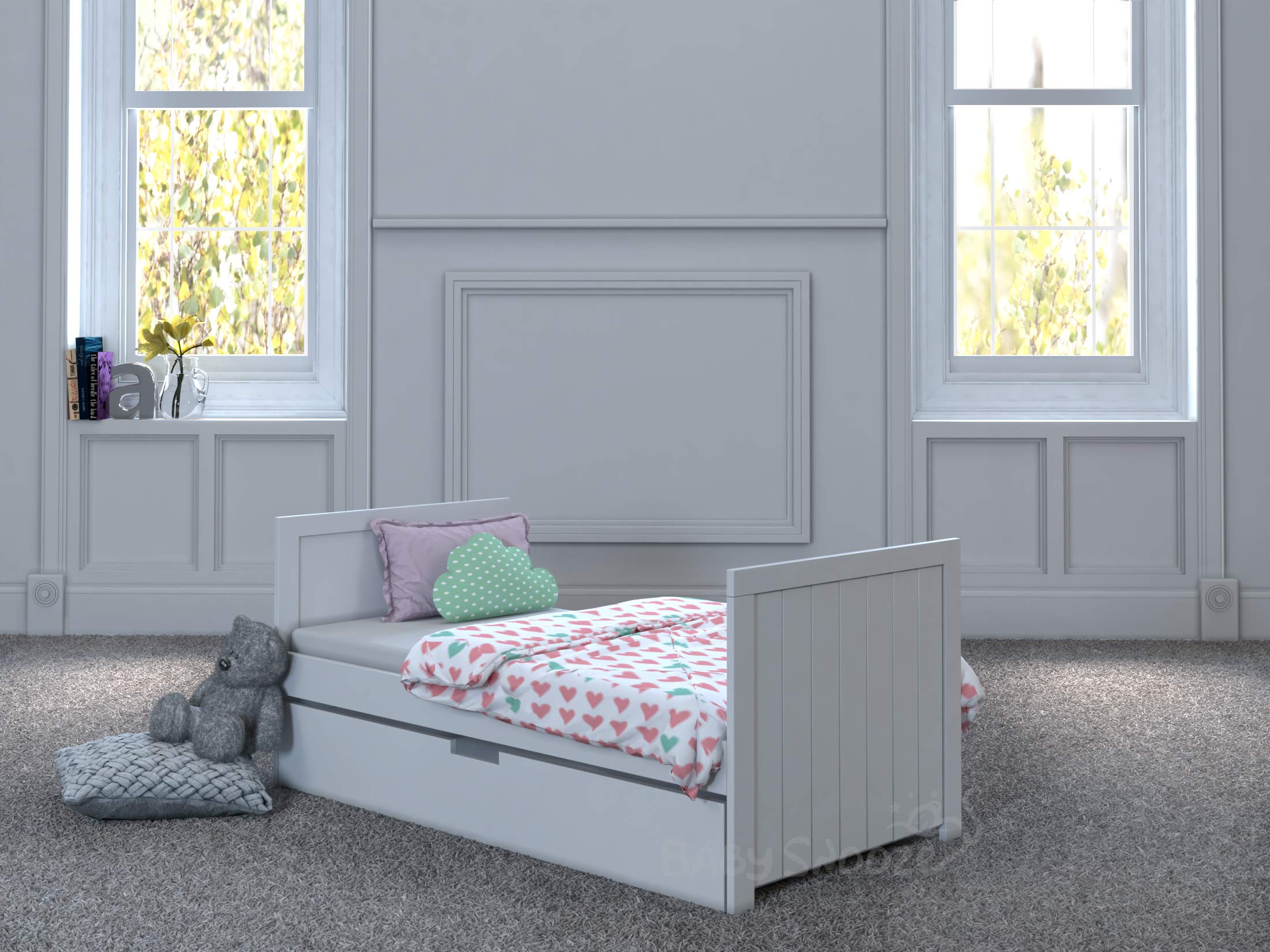 Baby Snooze Jo Modern Design Full Cot Bed With Drawer