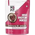 MuscleBlaze Fit High Protein Muesli (1kg, Dark Chocolate & Cranberry) | 22g Protein | With Raisins, Almonds & Super Seeds,High Protein Breakfast Cereals