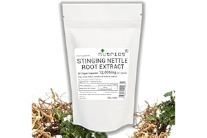 Nutrics® 12,000mg (per Capsule) STINGING Nettle Root Extract 60 V Capsules - 100% Pure Urtica Dioica - No fillers Binders or Bulking Agents (60 V Capsules (2 Months Supply)) (1)