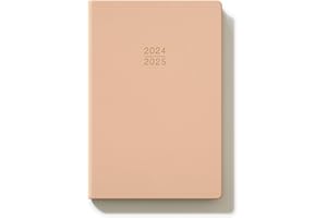 TDOLISSTE - Agenda 2024 2025 Semana Vista, Escolar Planificador Semanal A5, 18 Meses Julio 2024 - Diciembre 2025, Semana Vista Horizontal, Cubierta Suave Cuero Sintético (Rosa)