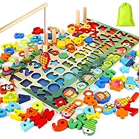 Jouet Puzzle en Bois Montessori, Victse Jeu Éducatif Mathématiques pour Enfants Bébé 1 2 3 4 5 6 Ans, Apprendre Les Chiffres 