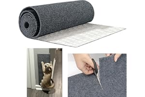 WUZILIN (ciemnoszara, 40 x 200 cm, 1 opakowanie) mata do drapania dla kota, ściana stracther, wszechstronna, samoprzylepna, zamiennik do drzew kotów, mebli ściennych dla kotów, drapaków i ochrony