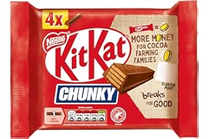 KitKat Chunky Milk Chocolate Bar Multipack, 4 x 40 g