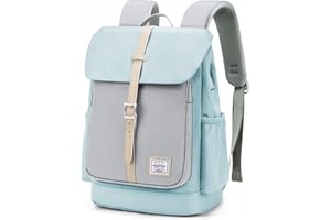 Wind Took Mochila Mujer Casual Mochila para Portatil Mujer 14 Pulgadas Mochilas Escolares Mujer Mochilas de Universiteria Colegio Trabaja Viaje 28x16x37CM Rosa&Azul,17L