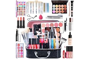 Kit de Maquillage Complet, FantasyDay Coffret de Maquillage Makeup Gift Set avec Ombres Paupières, Rouge à Lèvres, Pinceaux, Bâton de contour, Mascara, Correcteur, Blush, Crayon à sourcils, Trousse