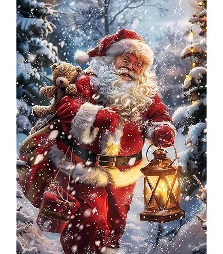 Noël Peinture Diamant 5D Complet, Diamond Painting Animé Diamant Peinture Point, Kit De Peinture