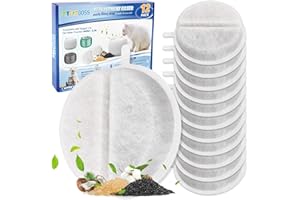 MyfatBOSS 12 Pack Drinking Fountain Replacement Filters for Nugget Fountains, Cat Water Fountain Filters for Nugget Pet Water Fountain Filters