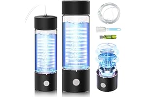 IUHFSIFS 4.0 Upgrade Hydrogen Water Bottle with Brush【Certification - 5000PPB】【NO.1 Double Hydrogen Content】Hydrogen Water Bottle with 2025 Advanced SPE PEM Technique, Applicable to Various Water2