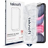 Teknoft iPhone 11 i&ccedil;in Kolay Kurulum Kitli Takılırken Camın Altında Kesinlikle Toz Bırakmayan Ekstra G&uuml;&ccedil;lendirilmiş Tam Korum