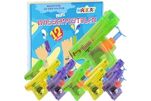 Magicat 12 Pistole ad acqua per bambini in 3 colori diversi | giocattoli per regali di feste di compleanno di ragazzi e ragazze | giocare in piscina, giardino, all'aperto