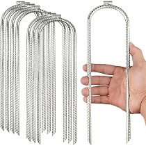 Piquets D'ancrage Au Sol, Piquets Droits Et Robustes Forgés De 38,1 Cm, Piquets De Camping Avec Extrémité Biseautée En Acier Pour Plantes, Piquets De Jardin Pour Tente, Jardinage, Béton, Bois