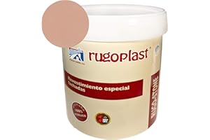 Rugoplast Pintura revestimiento especial fachadas Rugo Stone Colores ideal para dar un toque de color a las paredes exteriores de tu casa (4L, Piedra Rosada) Envío GRATIS 24 h.