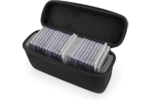 CASEMATIX Graded Card Case Compatible with 30+ BGS PSA FGS Graded Sports Trading Cards, Hard Shell Graded Slab Card Storage Box with Easy Access Custom Card Carrying Case Impact Absorbing Slot