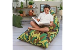 Butterfly Craze Stuffed Animal Storage Stuffed Animal Bean Bag Chair Cover, Toddler Toy Organizer, Fill with Stuffed Animals for a Jumbo, Floor Lounger for Boys or Girls, Stuffing Not Included, Camo