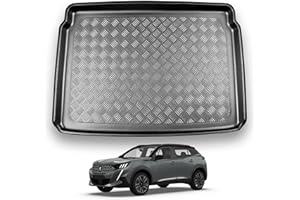 NOMAD Peugeot 2008 (2020+) Boot Liner [Upper Position] Tailored Fit Car Floor Mat Protector Non Slip Waterproof Raised Edges Compatible Custom Fit Accessory Black Dog & Pet Friendly