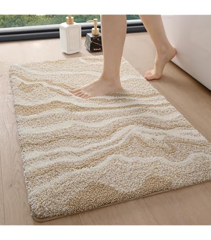 Tapis Bambou Dégradé Antidérapant – Naturel & Élégant Pour Cuisine, Salle De Bain, Chambre – 50 X 77 Cm, Coloris Noir – Lavable, Confortable Et Décoratif