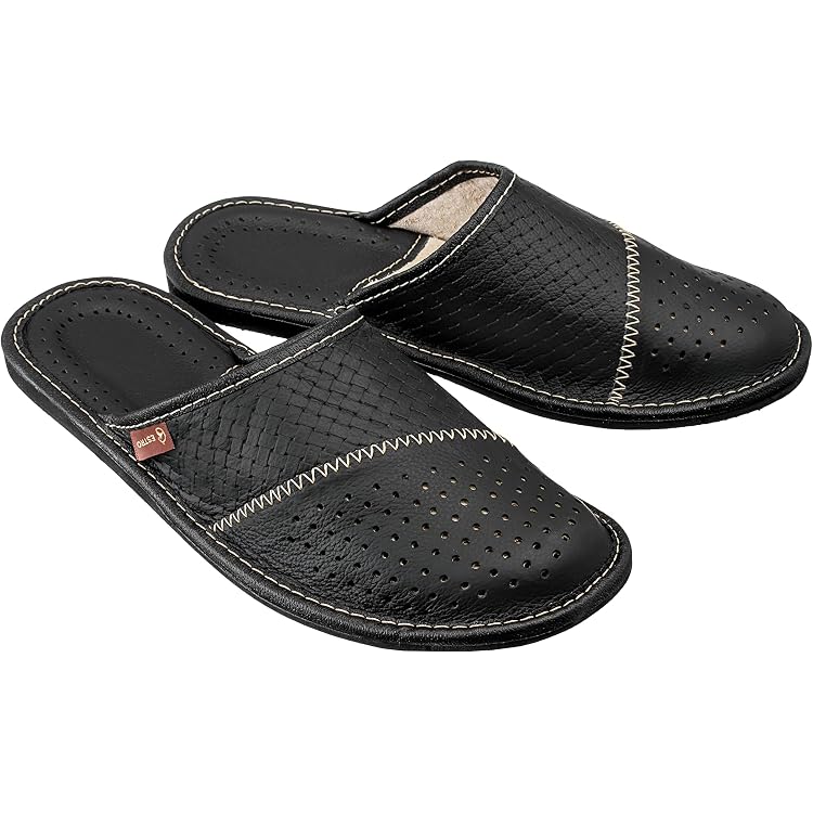 Westland Herren Pantoffeln Metz 265, Männer Hausschuhe,Weite H (Weit),finken,schlapen,Home-Slipper,House-Slipper,Indoor,schwarz,48 EU / 13 UK