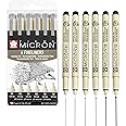 Sakura Pigma Micron - Pigment Fineliner Pens - 01/03/05/08/10/12 - Wallet of 6 - Black Ink