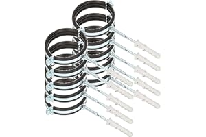 KOTARBAU® Lot de 10 pièces Support de tuyau 3 '' Collier de serrage avec Joint en caoutchouc Collier de montage Anti-vibration pour Conduits ronds Conduits de ventilation