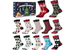 Moyel 12 Day Advent Calendar 2025 Men Socks 9-11 Funny Adult Advent Calendar 2025 Cute Christmas Gifts for Men Unique Christmas Countdown Gifts for Him Dad Boyfriend Husband Brother