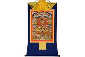 Gandhanra Thangka Tibétain - Hayagriva Thangka - Peinture Tantrique Bouddha à Dorure - Tapisserie Mural pour Décoration Zen - Méditation et Relaxation Spirituelle