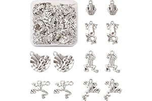 Cheriswelry Ciondoli aperti in metallo, ciondoli appesi, frizioni per la creazione di gioielli, bracciali, collane, orecchini