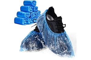 flintronic Schuhüberzieher aus Kunststoff, Einweg-Schuhüberzüge, umweltfreundliche Schuhüberzüge, wasserdicht, rutschfest, geeignet zum Sauberhalten von Schuhen/Böden/Teppichen