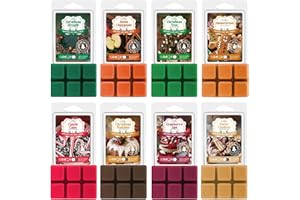 SNOWSEN Weihnachten Duftwachs für Duftlampe, Natürliches Wax Melts Sojawachs Schmilzt, Wachswürfel, Duftwachswürfel für Raumdüfte, Wachstörtchenfür für Duftlampe für Wachs, Duftgeschenkset für Damen