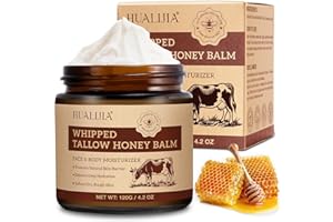 PLOBRT Beef Tallow Skincare, Tallow Face Cream – Grasgefütterte Rindertalg Creme mit Honig und Bienenwachs(120g), Tiefenwirksam pflegend, geeignet für trockene Haut im Gesicht und am Körper, Parfümfrei