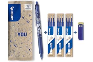 Pilot FriXion Clicker - Bolígrafo borrable, color azul inkl. 9 Minen