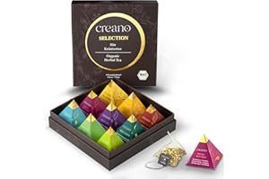 ‎CREANO Creano Premium Bio Kräutertee Geschenkset „ORGANIC HERBAL TEA“ - 9 Pyramiden-Teebeutel in 9 unterschiedlichen Sorten - 22,5g - NEUHEIT 2024*