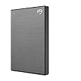 Seagate One Touch, Portable External Hard Drive, 2 TB, PC Notebook and Mac USB 3.0, Space Grey, 1 yr MylioCreate, 4 mo Adobe 