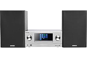 Kenwood M-9000S-S – inteligentny system Micro Hi-Fi z radiem internetowym, DAB+, CD/USB i strumieniowym przesyłaniem audio, kolor srebrny