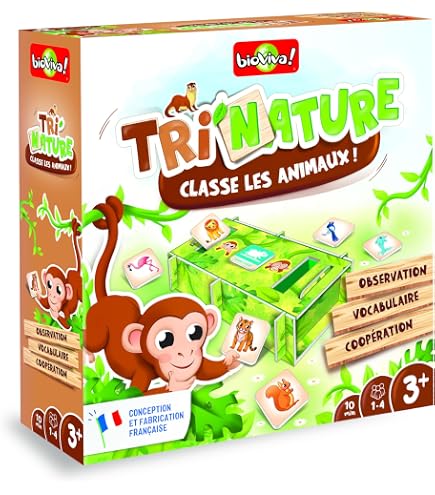 Bioviva Cach'Nature - Gioco Educativo Per Bambini 3+ Sulla Scoperta Degli Animali - 1-4 Giocatori