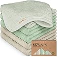 KeaBabies 6-Pack Baby Washcloths - Soft Viscose Derived from Bamboo Washcloth, Baby Wash Cloths, Baby Wash Cloth for Newborn, Kids, Bath Baby Towels, Face Towel, Face Cloths for Washing Face(Hills)