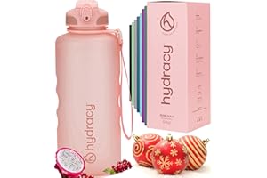 Hydracy Botella de Agua con Pajita - 2 L sin BPA Botella de Motivacional y Manga sin Sudor - Botella de Gimnasio a Prueba de Fugas con Marcador de Tiempo - Deportes y Aire Libre