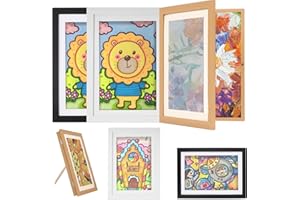 Dachiy 3 Stück Bilderrahmen Kinderzeichnungen A4, A4 Befüllba Kunstfotorahmen Kinder, Frontöffnung Kunstwerke, Ideal für, Kunstprojekte, Schule, Zuhause