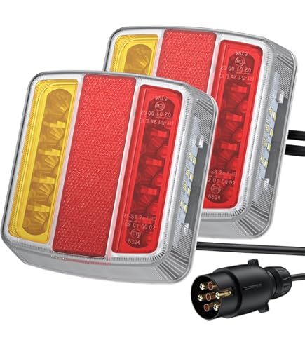 ETUKER aanhanger, achterlichten, remlicht, 12 V, voor caravan, camper, vrachtwagen, aanhanger (20