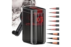 MZSX Pencil Sharpener, 7 Gears Adjustable, Hole Quality Zinc Alloy Knife Holder, Desktop Sketch Art Special Pencil Sharpener, Suitability Child Student, School, Classroom, Office, Study Supplies