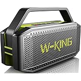 W-KING Subwoofer'lı Taşınabilir Yüksek Bluetooth Hoparlörler, 60W Dış Mekan Hoparlörleri Bluetooth Kablosuz Su Geçirmez Hopar