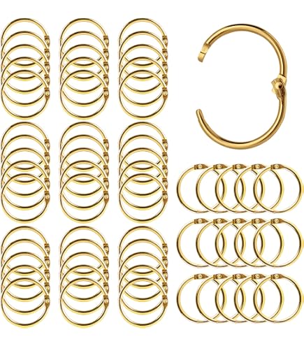 Anneaux De Reliure Craftelier - Lot De 6 En Métal Bronze - Ø 30mm Pour Scrapbooking, Albums, Carnets - Création DIY