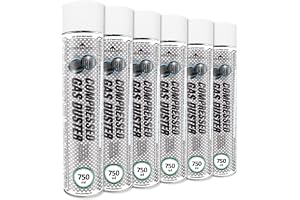 AABCOOLING 6x750 ml Home&Office Compressed Gas Duster - tryckluft för rengöring av dator, tangentbord och annan kontorsutrust