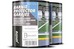 JOVIRA PINTURAS 2X750 ML- Barniz Protector para Suelos de Garaje al Agua. Protege y decora pavimentos de hormigón. (2X750 Mililitros) H-1-2
