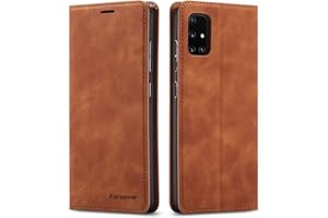 EYZUTAK Wysokiej jakości etui folio ze skóry PU do Samsunga Galaxy A51, etui ochronne z podpórką, przegródką na karty, magnetyczne zamknięcie, odporne na wstrząsy, portfel etui do Samsunga Galaxy A51