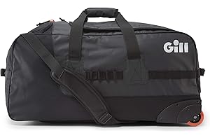 Gill Rolling Cargo Bag Black - Sprayproof a Prueba de Agua - Compartimiento de Extremo Grande y ventilado para Calzado de Vela, artículos de tocador