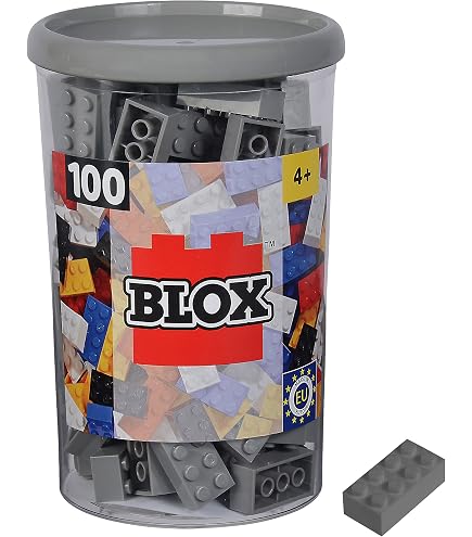 Simba Bausteine Blox, 100 mattoncini verdi per bambini dai 3 anni in su, confezione da 4 pezzi, di alta qualità, completamente compatibili con molti altri produttori, Verde