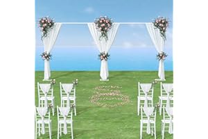 FATIVO Arco matrimonio ferro, 3x6m Arco da giardino in ferro cornice ad arco arco in metallo per palloncini supporto per palloncini arco supporto per sfondo fotografico regolabile in altezza